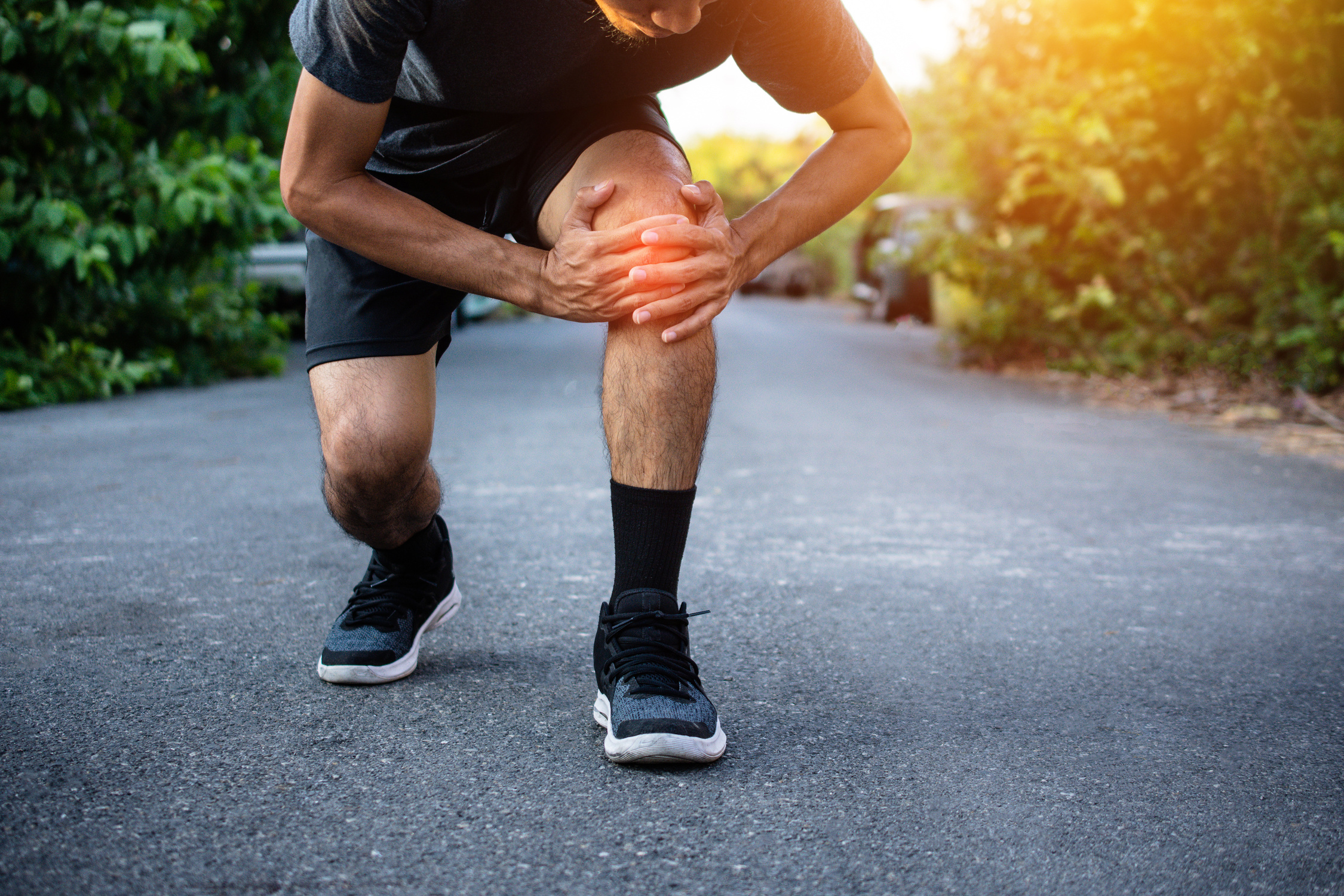 Men with Knee Pain While Jogging